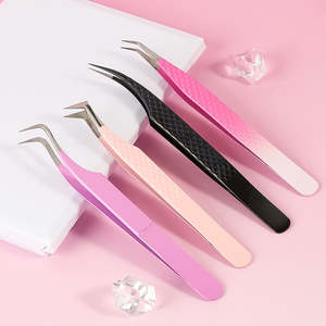 Pinzas Profesionales de Acero Inoxidable Ecológicas Personalizadas con Marca Privada para Extensión de Pestañas y Manicura con Punta de Fibra Duraderas - Product Image 6