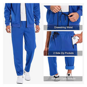 Survêtements pour hommes 2 pièces avec fermeture éclair intégrale, ensembles de jogging et de course, ensembles de survêtements brillants pour hommes, ensembles de survêtements de sport, sweat à capuche athlétique - Product Image 6