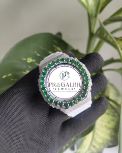 Reloj Pragalbh Jewels con Diamantes Personalizados, Bisel con Piedras Preciosas, Reloj de Lujo con Cristales, Acero Inoxidable, Cuarzo, Unisex para Hombre y Mujer - Product Image 5