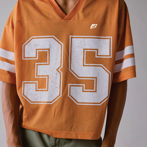 Camiseta Deportiva Transpirable Estilo Jersey de Fútbol Americano para Hombre, Diseño de Número Personalizado, Fabricante de Ropa Urbana con Etiqueta Privada OEM, EE. UU. - Product Image 1