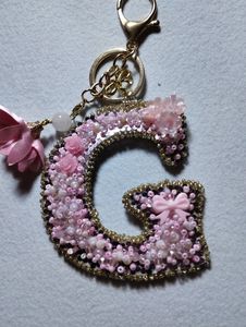 Modern Embroidery Beaded <b>Keychain</b> Handmade Luxury Beaded Key Holder for Bags and Keys - Product Image 1