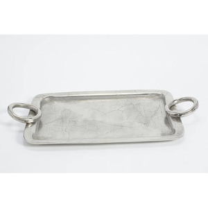 Plateau de service en métal plaqué nickel fait à la main - Product Image 1