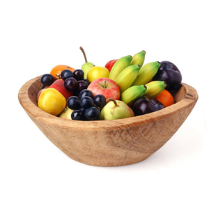 Wood Bowl 1-Piece Set with Serving Hands Classic Design round Shape <b>small</b> size kitchenware use - Product Image 6