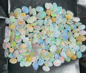 AAA+ Natural Big Size White Opal Cabochon Multi Fire <b>Rainbow</b> Faceted Oval Pear Loose Opal Gemstones Trimurti Gems for - Product Image 3