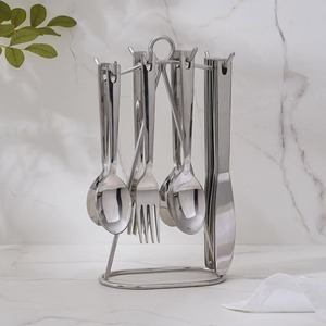 Elegante Juego de Cucharas de Metal con Mangos en Tono Dorado, Acabado Espejo de Alta Calidad, Resistente al Óxido, Cubiertos para Bodas y Eventos - Product Image 2