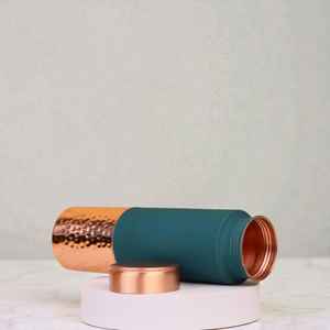 Botella de Cobre Puro 100% Martillada a Mano, 1000 ml, Aislamiento Térmico, Impermeable, para Beber Directamente, Nuevo Diseño, para Hogar, Oficina, Escuela, Ejercicio - Product Image 4