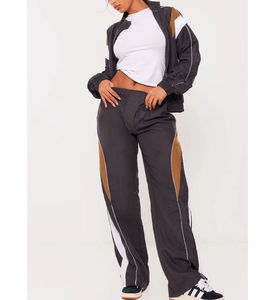 Custom OEM <b>Women</b> <b>Lightweight</b> Windbreaker <b>Jacket</b> Color Block Waterproof Stand Collar Outerwear Sportswear Track <b>Jacket</b> - Product Image 1
