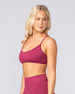 Soutien-gorge de sport sans couture à col halter, dos nu, froncé devant, à bretelles, pour l'entraînement et le yoga - Product Image 2
