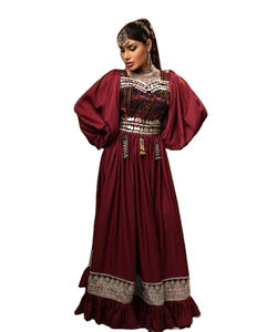 Vestidos Afganos Kuchi Bordados de Alta Calidad para Mujer, Mangas Largas, Borlas Vintage, Tallas Personalizadas Disponibles, Vestido Afgano Kuchi - Product Image 1