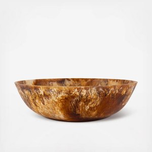 Bol de service bohème pour salade, en résine polie à motif tourbillonnant, de qualité alimentaire, écologique et durable, pour la décoration de la maison et les fêtes. - Product Image 2