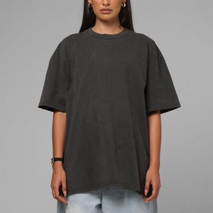 Camiseta Deportiva Informal para Mujer, Fabricada en Pakistán, de Tela Jersey Transpirable, Color Gris Oscuro Liso, Productos de Moda, Cómoda de Usar - Product Image 1