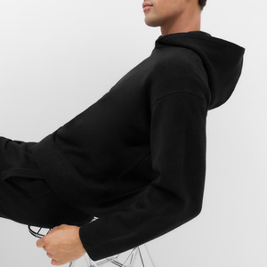 Pull à capuche en tricot écologique pour homme, coupe classique, couleur unie, polyester/coton, vêtements décontractés d'automne - Product Image 5