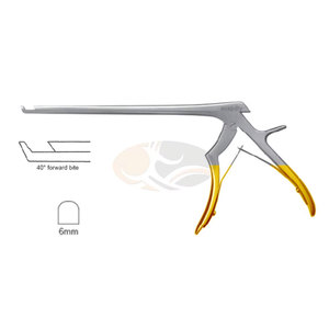 JACKBILLY Instrumento Quirúrgico Kerrison Rongeur de Acero Inoxidable de Alta Calidad, Punzón de 40 Grados con Mordida Hacia Adelante, Placa Fina de 6mm - Product Image 2