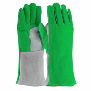 Premium Quality Cowhide Split Leather <b>Thumb</b> Palm Welding Gloves Heat and Spark Resistant Construction Firefighting Gloves - Product Image 4