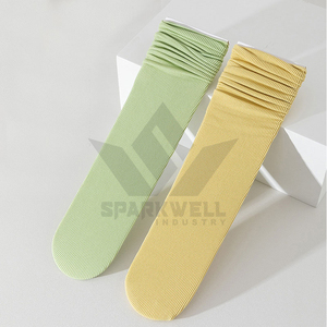 Men's Crew <b>Socks</b> Solid Color Knitted Cotton Bamboo Fiber Breathable Eco-friendly Standard Summer Daily Wear - Product Image 6
