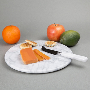 Natural White Marble 12" Round Serving Plate - Product Image 5