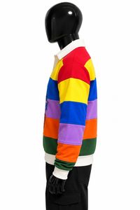 Custom Color Block 100% Cotton Long Sleeve Polo <b>Shirt</b> - Product Image 3