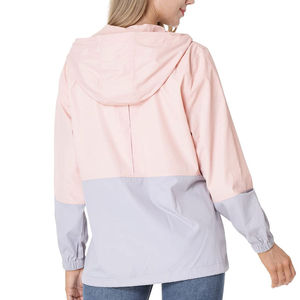Veste de course à capuche color block pour femme, manches longues, fermeture éclair, coupe-vent, légère, pour le printemps, tenue décontractée - Product Image 5