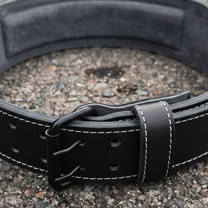 Leather Waist Support Prong <b>Belt</b> Powerlifting Back Support Prong <b>Belts</b> Unisex Bodybuilder Trainer Double Prong <b>Belt</b> - Product Image 5