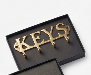 Modern Key Letter Coat <b>Hooks</b> Mirror Polished Aluminum Sleek Perfect For Stylish Home Key Racks And Organizers - Product Image 3