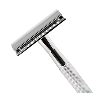 Premium Stainless Steel Double Edge Safety <b>Razor</b> with Knurled Anti Slip Handle Reusable Wet Shaving <b>Razor</b> for <b>Men</b> OEM ODM - Product Image 3