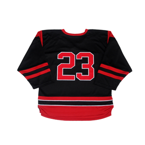 Maillots de hockey sur glace personnalisés OEM, design sublimé, en twill, avec logo brodé, uniforme d'équipe de hockey - Product Image 5