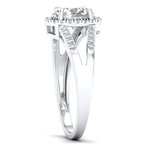 Anillo de Compromiso REYES con Moissanita Ovalada de 1.38Ct, Plata de Ley 925, Oro de 18K, Joyería Fina para Bodas, Aniversarios y Fiestas - Product Image 3