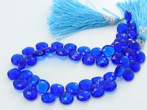 Perles en cristal de kyanite bleue facettées en forme de cœur et de goutte d'eau, 8 mm, 8 pouces, perles en verre soufflé pour la fabrication de bijoux et boucles d'oreilles, vente en gros - Product Image 3