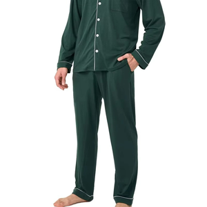 Couple Black Long Sleeve <b>Pajamas</b> <b>Set</b> Solid Color Satin Fabric Soft <b>Men</b> Women Sleepwear Autumn Wear - Product Image 2