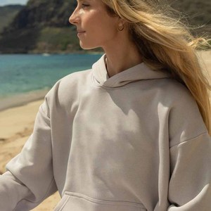 Sudadera con Capucha Larga para Mujer de Alta Calidad OEM, con Logotipo Personalizado Impreso en la Parte Delantera, Forro Polar Bordado para Invierno - Product Image 6