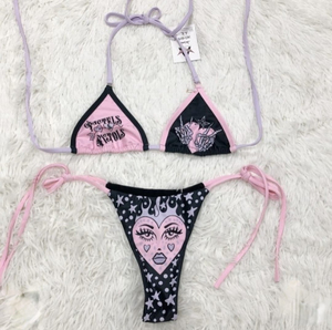 Wholesale Luxury Designer Women's <b>Bikini</b> <b>Set</b> Crystal Lace High Waist Front Breathable Quick Dry Eco-Friendly Summer Beachwear - Product Image 4