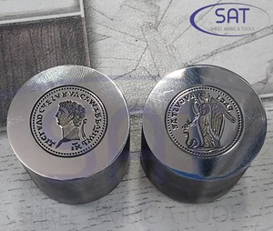 SAT Jewelry Embossed Double Horse & King <b>Face</b> Design <b>Making</b> Coining Dies Molds WIth Double Polished Dies France Australia Peru - Product Image 6