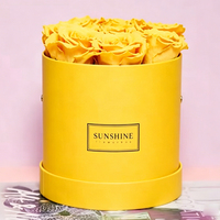 Boîtes à chapeaux imperméables pour fleurs, boîtes cylindriques rigides et rondes vides pour bouquets, boîtes cadeaux en papier pour ballons avec couvercles