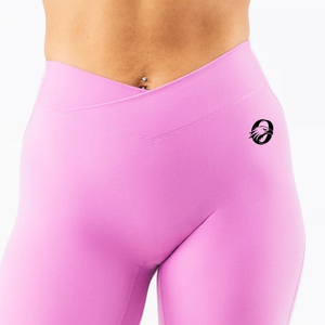 Leggings de sport sans couture taille haute en V pour femme, roses, pour fitness, yoga, entraînement, course à pied, anti-transpiration, extensibles, compressifs, Activewea - Product Image 5
