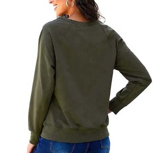 Stylish women sweatshirt crewneck pullover soft cotton fleece and long sleeve top for casual outings comfortable winter wear - Product Image 2