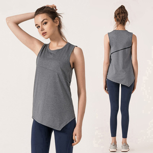 เสื้อกล้ามออกกำลังกายผู้หญิงผ้าเจอร์ซีย์แบบสวมใส่สบาย ระบายอากาศได้ดี แห้งเร็ว เป็นมิตรกับสิ่งแวดล้อม เหมาะสำหรับใส่ลำลองในฤดูร้อน ดีไซน์ใหม่ ปรับได้ตามต้องการ - Product Image 3