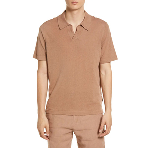 Camisas Casuales de Manga Corta para Hombre con Logotipo Bordado en la Parte Delantera, Ecológicas, de Alta Calidad, 100% Algodón, Tejido de Punto Antiarrugas - Product Image 1