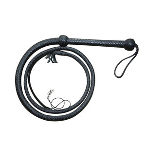 Látigo de Cuero Genuino Hecho a Mano de Primera Calidad, Mango Resistente y Duradero, Diseño Flexible, Ideal para Entrenamiento y Uso en Exteriores - Product Image 1
