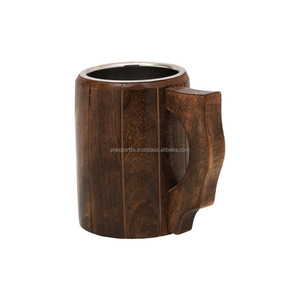 Tasse en bois de conception Koi fabriquée à la main fabriquée en Inde pour la fête, occasions pour enfants en gros - Product Image 2