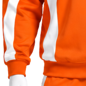Sudadera Deportiva de Cuello Redondo con Rayas en Contraste Naranja para Hombre, Manga Larga, Estilo Atlético, Informal, para Entrenamiento, Fitness, Venta al Por Mayor - Product Image 6