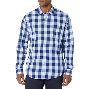 Chemise à manches longues décontractée professionnelle pour homme, 100% coton, tissu sergé respirant, fournisseur en gros pour le bureau - Product Image 1