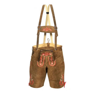 Shorts en cuir Lederhosen durables pour hommes, solides, décontractés, à boutons, écologiques pour une utilisation durable - Product Image 1