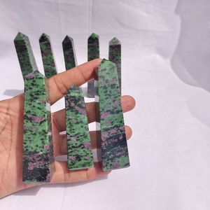 Torre de Zoisita Rubí Natural |   Obelisco de Cristal de Rubí Zoisite Pulido |   Piedras Preciosas Verdes y Rojas de Alta Calidad para Feng Shui, Venta al Por Mayor - Product Image 1