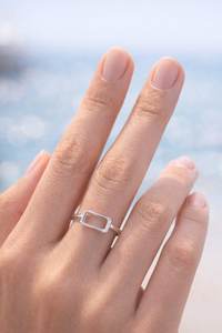 Base de bague semi-montée en argent sterling 925 pour sertissage émeraude, pour la création de bijoux DIY avec pierres précieuses, apprêts de joaillerie fine, pour bague personnalisée - Product Image 2