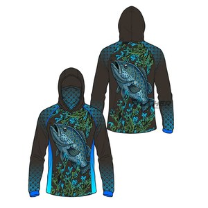 Chemise de pêche à capuche respirante et imperméable par sublimation, fabriquée au Pakistan pour la pêche en haute mer - Product Image 6