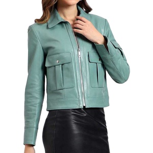 Blouson aviateur tendance pour femme en daim véritable, respirant, de haute qualité, avec rivets solides, doublure en coton, capuche amovible, hiver - Product Image 1