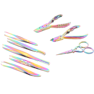 High Quality Stainless Steel Sharp Eyebrow Tweezers Nail Cutter and <b>Cuticle</b> <b>Scissor</b> with Wide Jaw Opening Durable Multi Color - Product Image 1