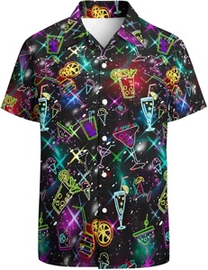 เสื้อเชิ้ตพิมพ์ลายกราฟิกพรีเมียม ยูนิเซ็กส์ แขนสั้น ติดกระดุม สไตล์ลำลอง สตรีทแวร์ แฟชั่นทันสมัย รับผลิตแบบ OEM ODM ขายส่งจำนวนมาก - Product Image 1