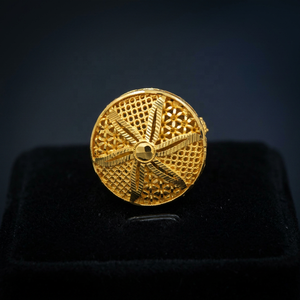 Bagues de mode en gros plaquées or micron 14K, 18K, 24K, bagues de mariée style Dubaï, bagues traditionnelles, Oro Joyeria - Product Image 5