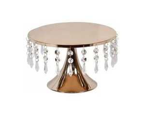 <b>Rotating</b> Luxury Metal Cake <b>Stand</b> Tiered Dessert <b>Display</b> Cupcake Holder Wedding Birthday Party Elegant Serving Tray - Product Image 4